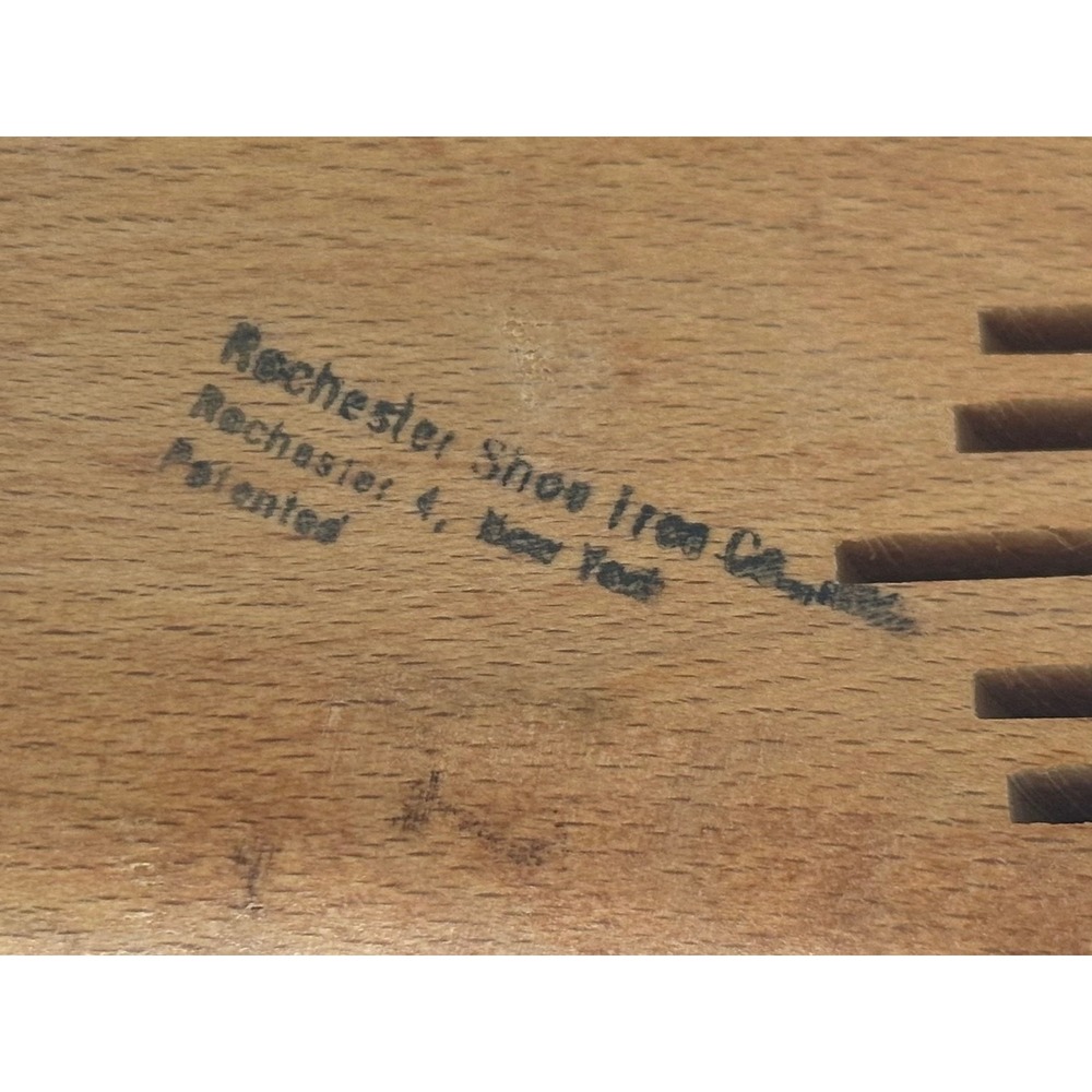 Vintage 40s-50s Rochester Wood Shoe Trees Mens Large Adjustable Pair - Picture 3 of 10